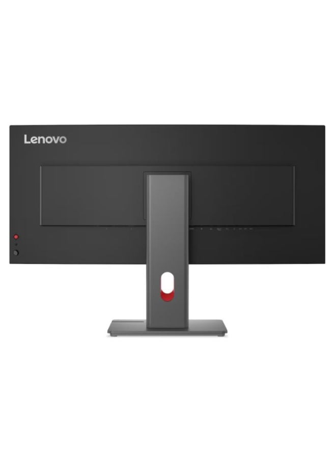 Lenovo ThinkVision P34wd-40 Curved Computer Monitor 34-inch 2k WQHD 3440x1440, IPS Panel Technology, 1.07 Billion Color Support, KVM Switch, Ethernet (RJ-45) port, USB-C 3.1 support Power delivery up to 140W, 3-Way Adjustable Stand - Black Black - Image 4