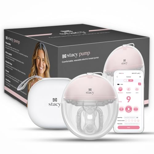 Stacy Wearable Electric Breast Pump for Feeding Mother | Automatic Breastfeeding Pump for Breast Milk | Soft Silicone Flange Insert | Portable Milk Pumping Machine, App-Controlled - Image 1