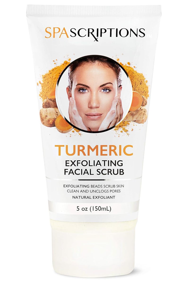 spascriptions Face Exfoliating Scrub with Turmeric  Face Wash  5 Oz