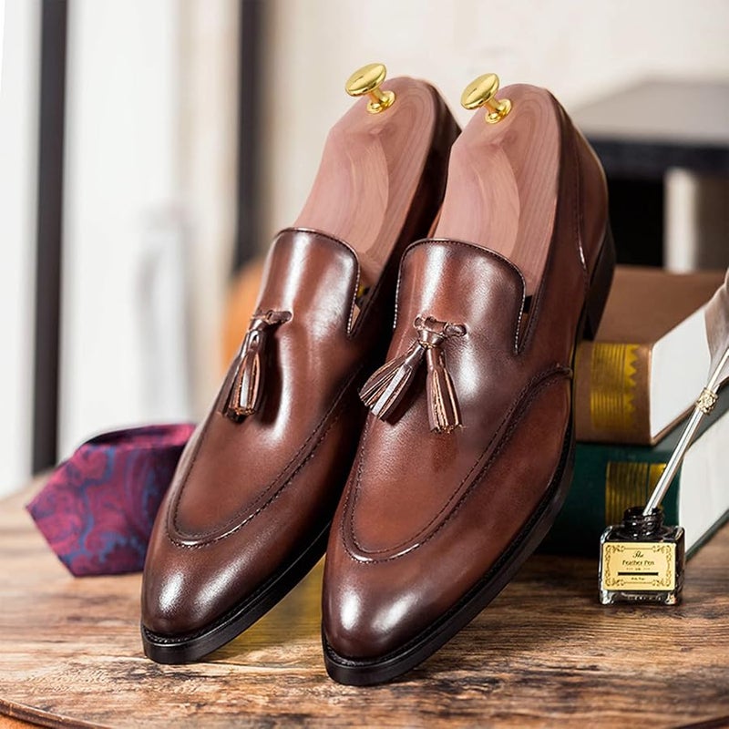 Cedar Shoe Tree for Men Women Red Cedar Wooden Shoe Trees with Twin Tubes - Image 5