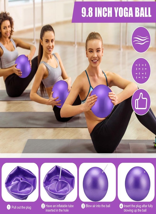 Soulchen 30 Pcs Exercise Pilates Ball 9 Inch with Bags Resistance Bands 25-30 lbs for Working Out Exercise Equipment Set for Yoga Stability Barre Training Stretching Physical Posture Training Gym - Image 3