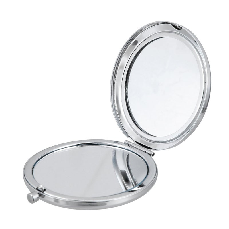 Double Sided Round Compact Makeup Mirror Portable For Vanity And Bags - Image 2