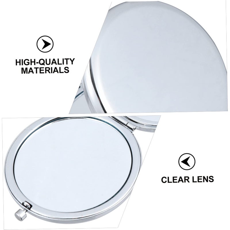Double Sided Round Compact Makeup Mirror Portable For Vanity And Bags - Image 5