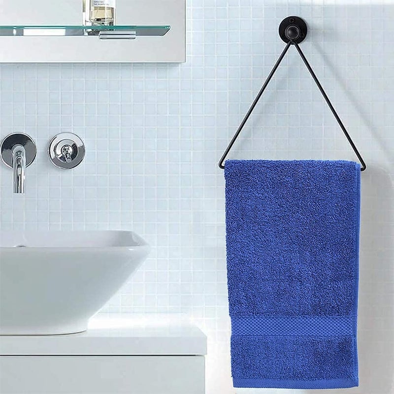 Welfic Bamboo Cotton Thick and Plush Hand Gym Workout Towel Set of 4 Navy - Image 2