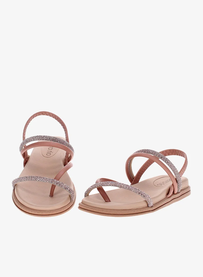 Beira Rio Beige Sandals with Back Strap for Women – Comfortable Slingback Sandals for Girls for Women | Best Price UAE