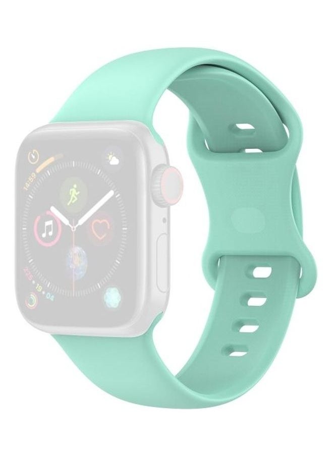 PROMASS - Silicone Replacement Watchbands For Apple Watch Series 7/6/SE/5/4/3/2/1 41/40/38mm Size: Small Teal - Image 1
