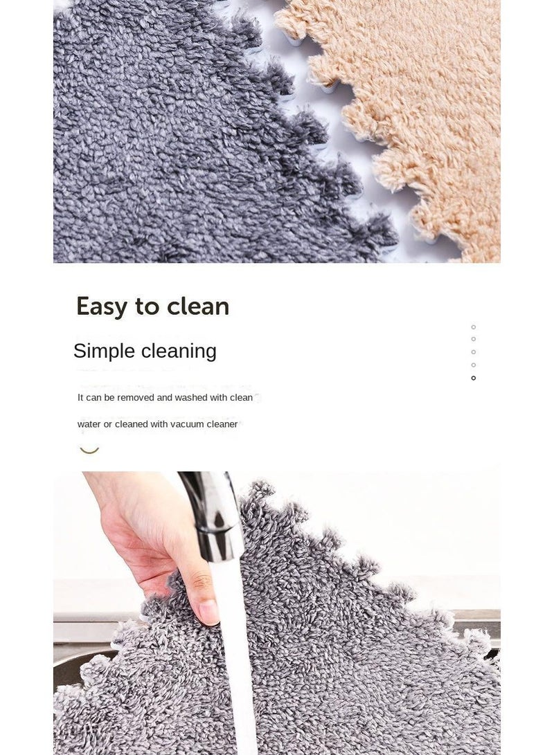 XiuWoo Foam Floor Mat Eva Plush Carpet Square Thickened Sports Game Mat Interlocking Carpet Plush Puzzle Soft Children'S Room Family Bedroom Living Room - Image 3