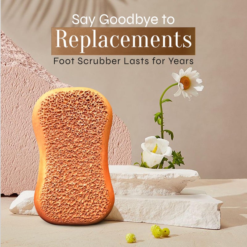 FACON FacÃ³n Pumice Stone for Feet Callus Remover - Terra-Cotta Foot Scrubber with 2 Sides, 100% Pure Natural Foot Pumice Stone, Pedicure Pumice Stone Scrubber, Foot Exfoliator, Removes Calluses & Dead Skin - Image 2