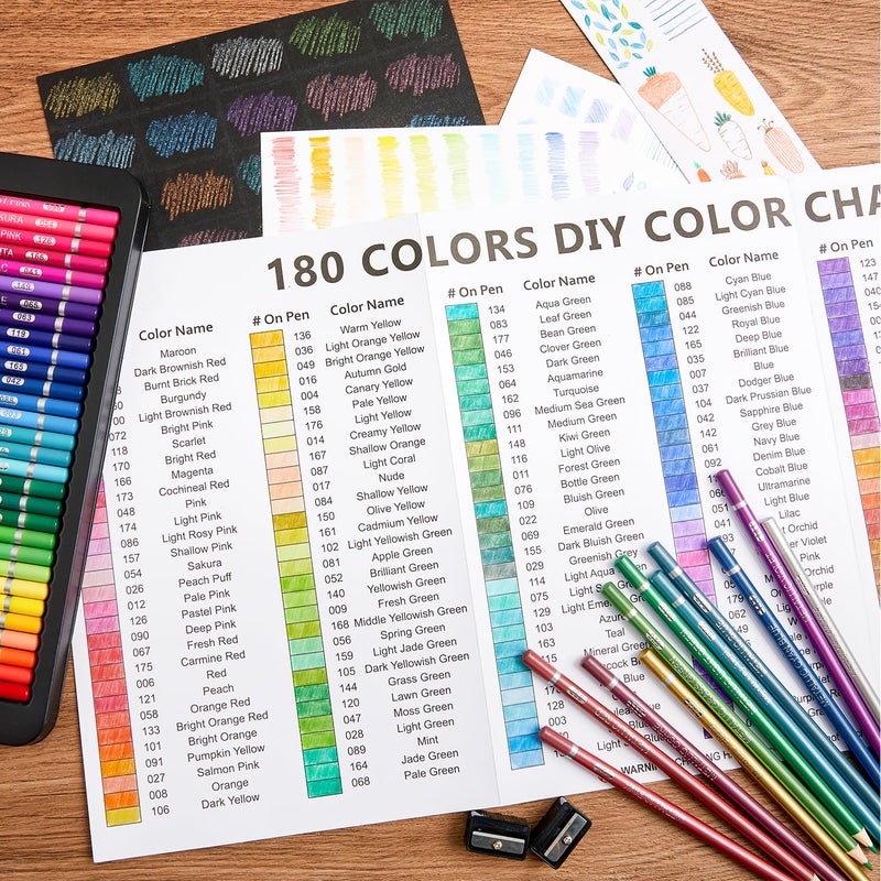 Shuttle Art 180 Coloring Pencils for Adults, Soft Core Coloring Pencils Set with 4 Sharpeners, Professional Color Pencils for Artists Kids Adults Sketching and Drawing - Image 5