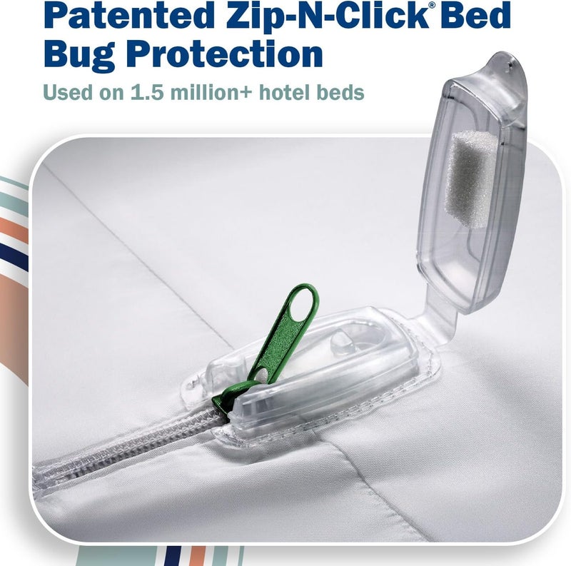 CleanRest PRO Box Spring Encasement - Ultimate Defense Against Allergens, Dust Mites, and More - Water Resistant, MicronOne Allergen Barrier, Zip-N-Click (Queen) - Image 4