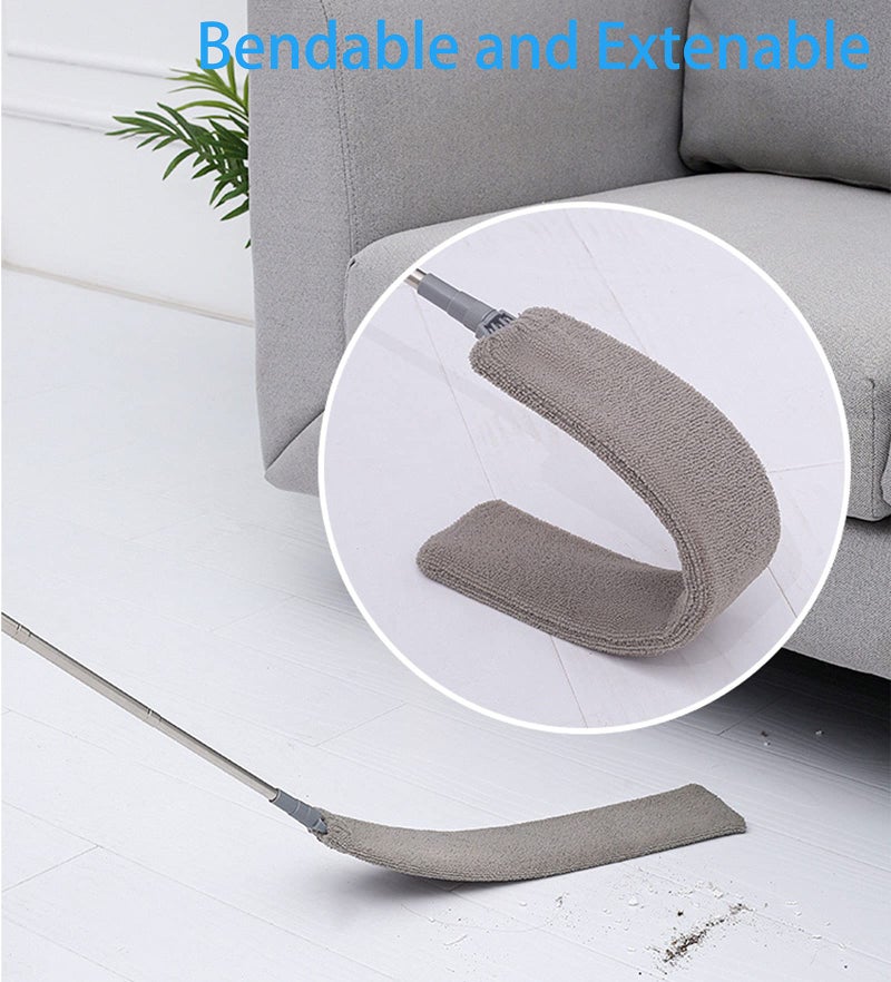 Jonbyi Upgraded Under Appliance Cleaning Gadgets, Microfiber Gap Duster, Skinny Flat Duster with Extendable Pole 26-55 Inches, Suitable for Underneath Cleaning of Furniture, Fridges, Couch, Stove, Bed - Image 4