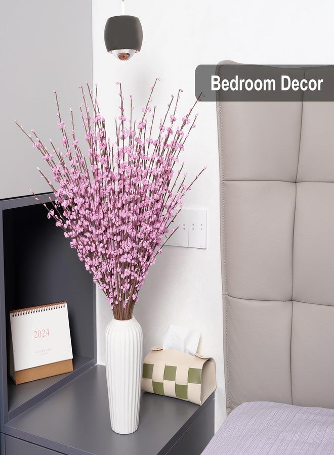 Wootkey 5 Pcs 29.9" Long Jasmine Artificial Pink Flowers Fake Jasmine Flower Valentines Day Bouquet Faux DIY Floral Art Plant Dry Branches for Home Office Wedding Party Vase Decoration (Macaron Pink) - Image 4