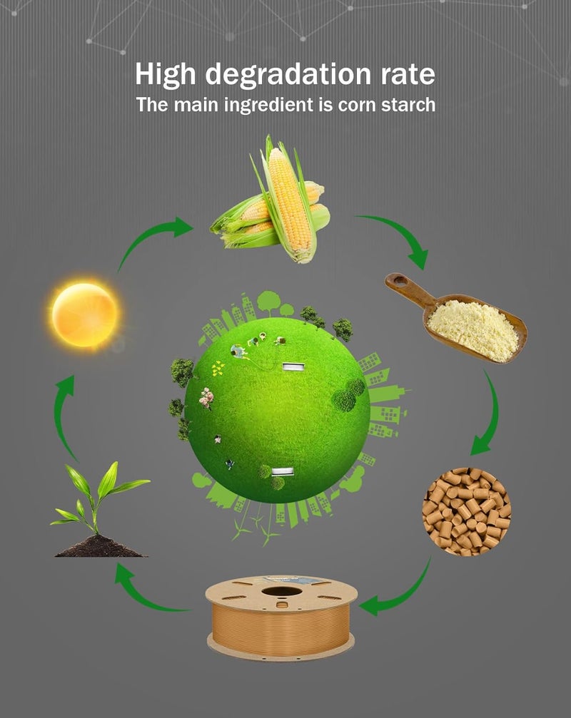 DURAMIC 3D PLA+ Filament 1.75mm 1Kg Light Brown, PLA Plus Filament 1Kg Spool(2.2lbs) Tougher and Stronger, Dimensional Accuracy Probability +/- 0.02mm - Image 4