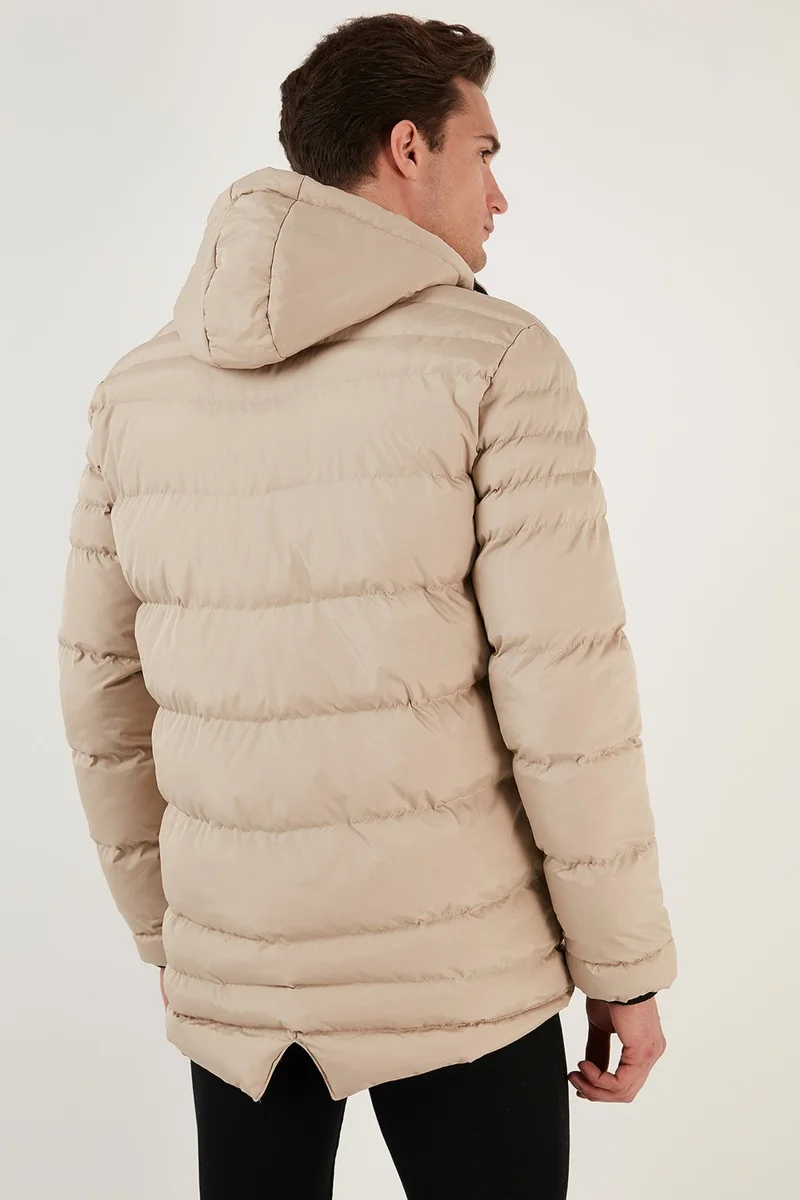 Buratti Water Repellent Slim Fit Cold and Wind Resistant Hooded Puffer Coat Men's Coat 649005