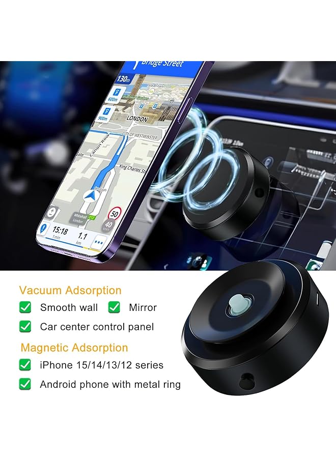 Excefore Magnetic Car Suction Cup Holder Mount,360 Rotation Magnetic Car Cell Phone Holder,Suction Cup Car Phone Mount,Universal Adjustable Windshield Dashboard Mobile Phone Holder (Dark-Green) - Image 5
