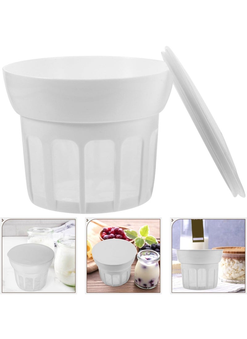 Yogurt Strainer, Yogurt Strainer with Lid, Fine Mesh Yogurt Filter, Reusable Kitchen Tools Homemade, Colander Whey Separator, for Filtering Juice Honey, Milk