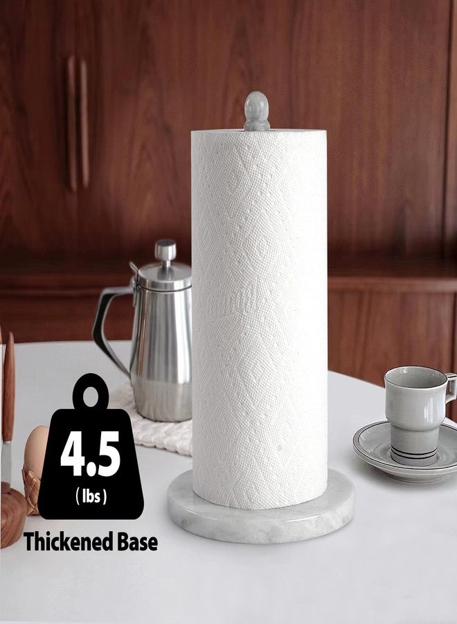 Koville African Natural Marble Paper Towel Holder Countertop, Genuine Stone Paper Towel Holder Stand for Kitchen Storage, for Standard or Jumbo-Sized Rolls(Namib Fantasy) - Image 3
