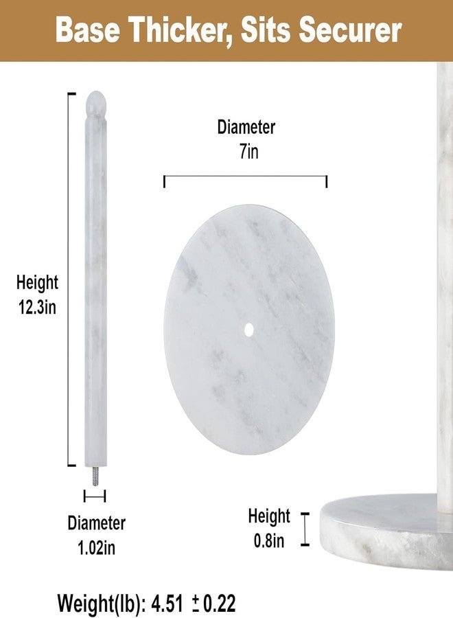 Koville African Natural Marble Paper Towel Holder Countertop, Genuine Stone Paper Towel Holder Stand for Kitchen Storage, for Standard or Jumbo-Sized Rolls(Namib Fantasy) - Image 4