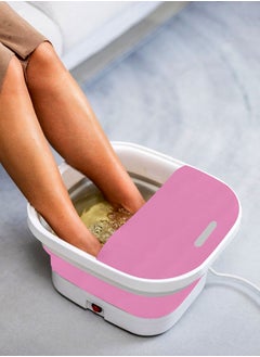 Generic Foldable Foot Spa Bath Massager with Heat, Bubbles, Red Light & Massage Rollers 6-in-1 Heated Foot Soak Tub with Temperature Control, Infrared & Magnetic Therapy, Pedicure Spa for Home Use 