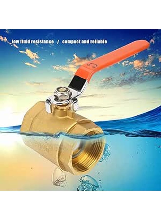 Brass Ball Valve 1 1 2 Inch Female Thread High Pressure For Water And Gas - Image 1