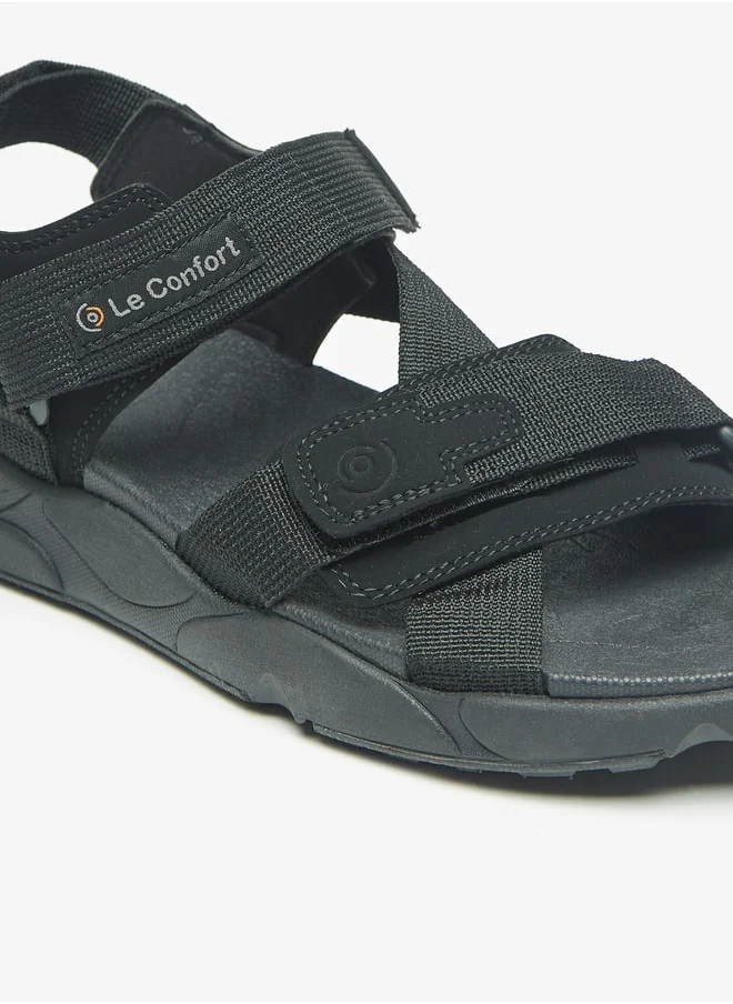 Le Confort Men Textured Floaters with Hook and Loop Closure