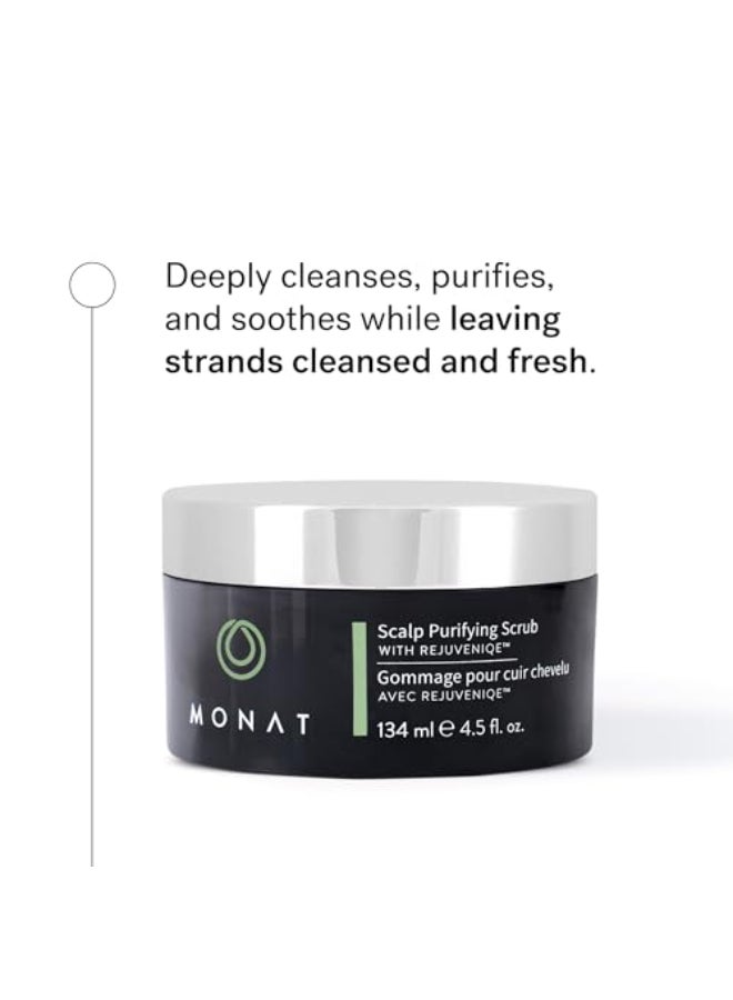 MONAT Scalp Purifying Scrub wRejuveniqe Deeply Cleanses Purifies Soothes Leaving Hair Cleansed Fresh Dissolves Dead Skin Cells Restores Balance to the scalp Net Wt 134 ml45 fl oz - Image 4