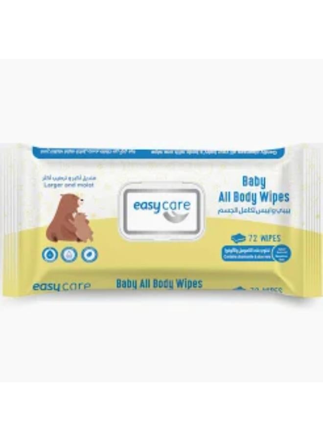 Easy Care Baby All Body Wipes 72 WIPES