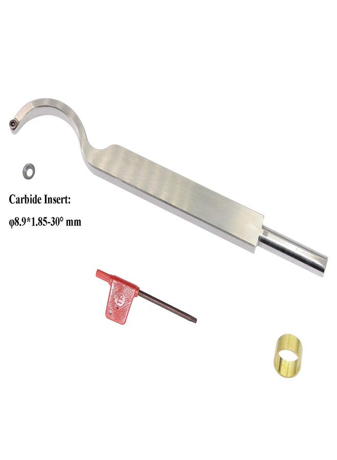 Asieg Tool Swan Neck Hollower 10 Inches Wood Turning Tool Carbide Tipped Lathe Chisel Tool Bar with Ci5 8.9mm Round Carbide Insert Cutter for Wood Hobbyist or DIY or Carpenter - Image 3