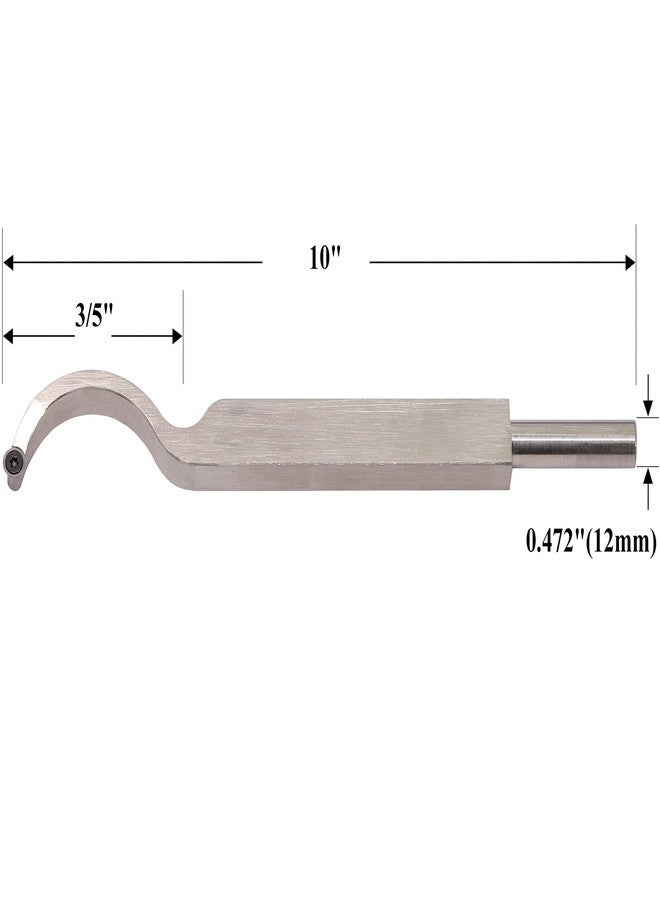 Asieg Tool Swan Neck Hollower 10 Inches Wood Turning Tool Carbide Tipped Lathe Chisel Tool Bar with Ci5 8.9mm Round Carbide Insert Cutter for Wood Hobbyist or DIY or Carpenter - Image 2