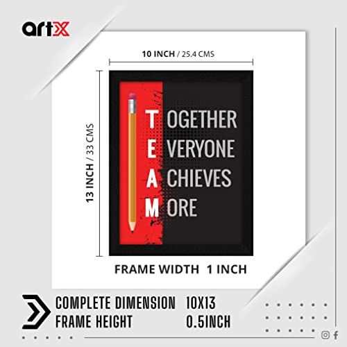 ArtX إطار فني لجملة تحفيزية من ArtX معًا الجميع، لوحة فنية متعددة الألوان، 10 × 13 بوصة، مجموعة من 1 - Image 2