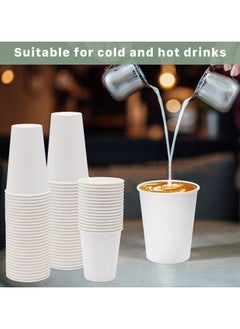 QUALITY Paper Cups 100 Pieces White, 8 Oz With Lid  - Image 5