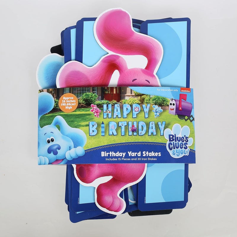 Seasons Blue's Clues Happy Birthday Yard Signs with Metal Stakes, 16" Letters - Image 5