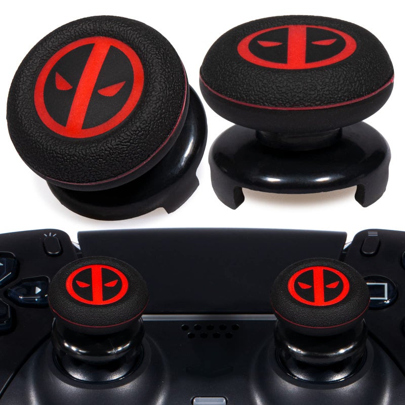 Playrealm FPS Thumbstick Extender & Printing Rubber Silicone Grip Cover 2 Sets for PS5 & PS4 Controller (Immortal) - Image 1