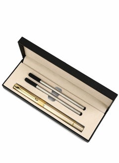 Y&D Expert Ballpoint Pen Black with Chrome Trim Luxury, Line 0.5mm Tip Come 2 Pieces Ink Refill, Nice BallPens Classy Gift Box for Student, Executive, Office (Gold)  - Image 4
