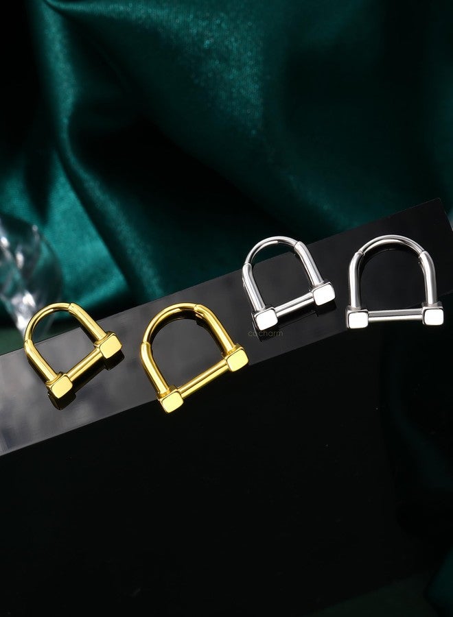 COCHARM Hinged Latch Septum Rings 16G Septum Nose Rings Surgical Steel Daith Rook Earrings for Women Men Daith Rook Piercing Jewelry - Image 5