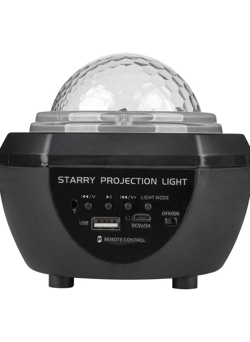 2-in-1 Star Light Projector LED Night Light with Remote Control Black - Image 2