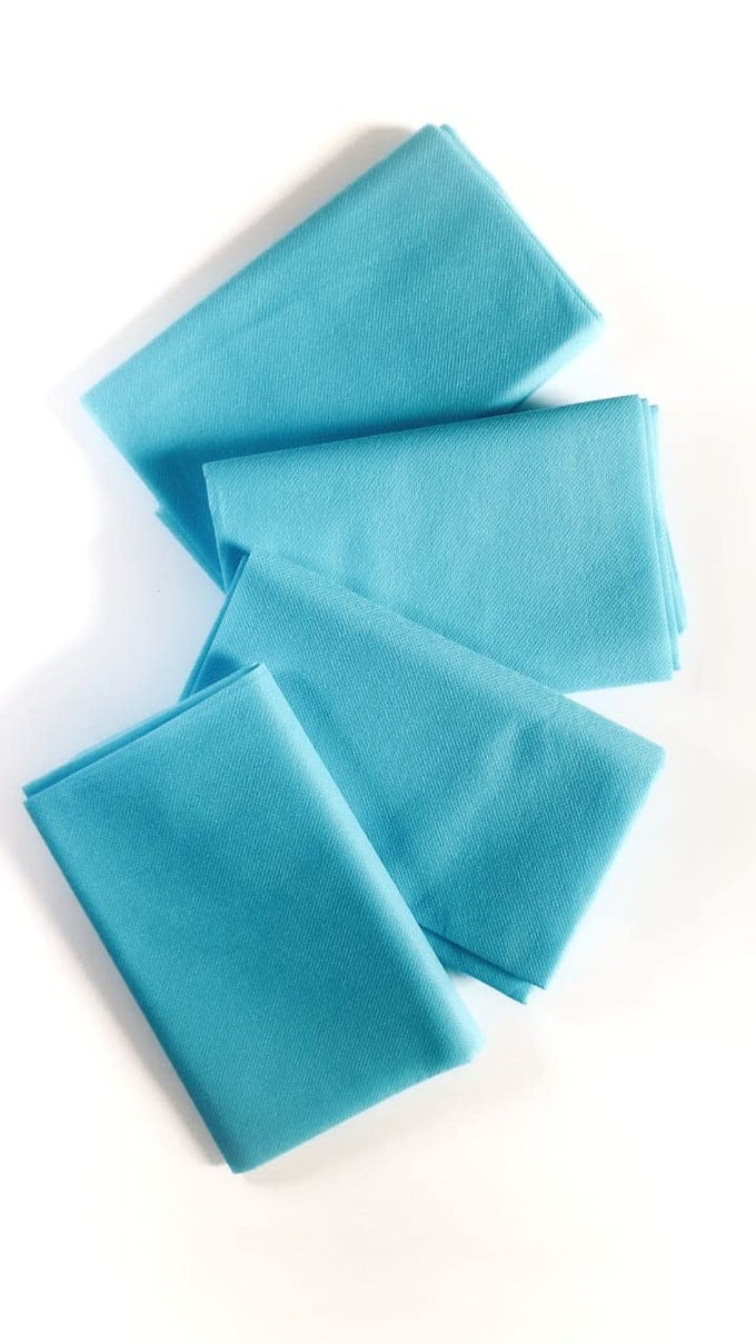 SRZ NON WOVEN SEMI REUSABLE BEDSHEET TRAVEL BEDSHEET HOME USE HOSPITAL PATIENT CARE PICNICS SALON SPA DORM ROOMS OUTINGS BLUE 31 X 72 INCHES PACK OF 10