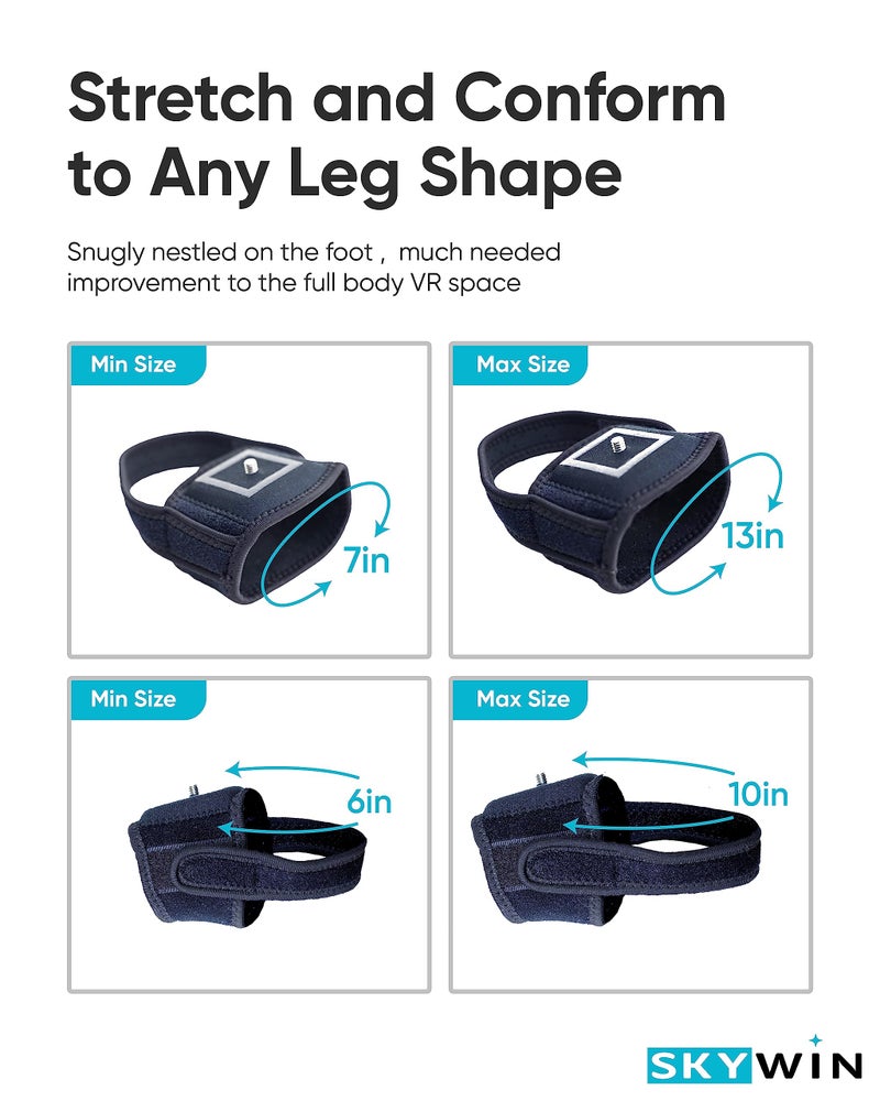 Skywin Vive Tracker Straps for HTC Vive, 3.0, 2.0, and Ultimate Trackers, 2 Pack Feet Strap, Secure and Comfortable Full Body Tracking (Trackers Not Included) - Image 5