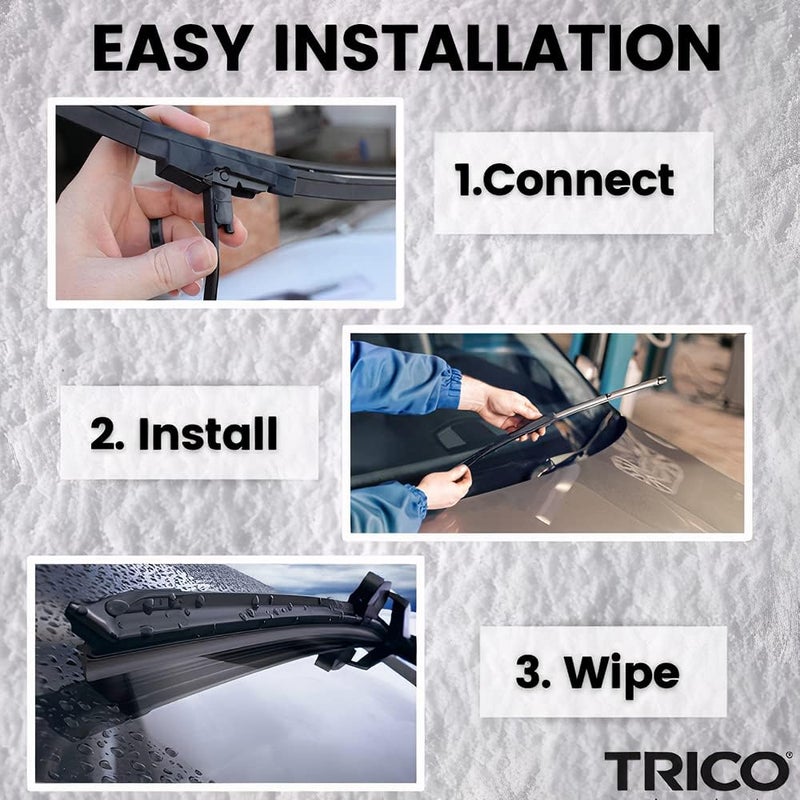 TRICO White 24 Inch Pack of 2 Extreme Weather Winter Automotive Replacement Windshield Wiper Blades - Image 4