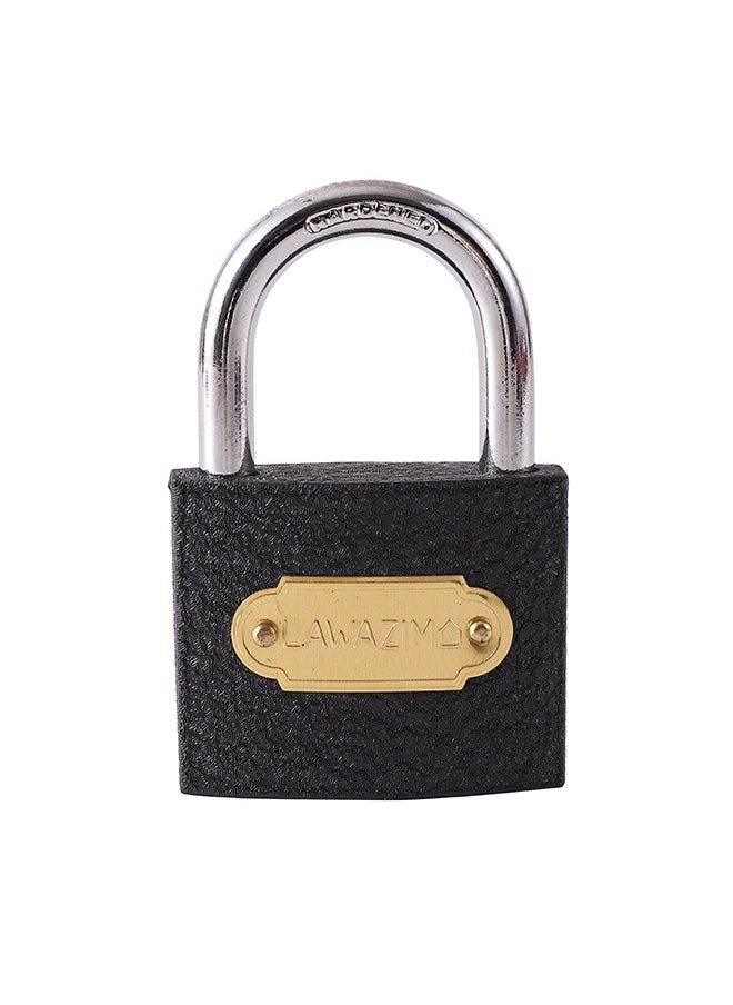 LAWAZIM Cast Iron Padlock - 50mm - Shackle Keyed Pad Lock for Hasp Latch Gym Locker Toolbox Gate Shed Storage Unit Cabinet Weatherproof Rust-Resistant Safety and Security Secure Locking Mechanism  - Image 2