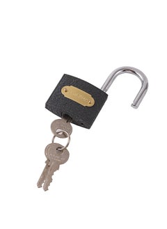 LAWAZIM Cast Iron Padlock - 50mm - Shackle Keyed Pad Lock for Hasp Latch Gym Locker Toolbox Gate Shed Storage Unit Cabinet Weatherproof Rust-Resistant Safety and Security Secure Locking Mechanism  - Image 3