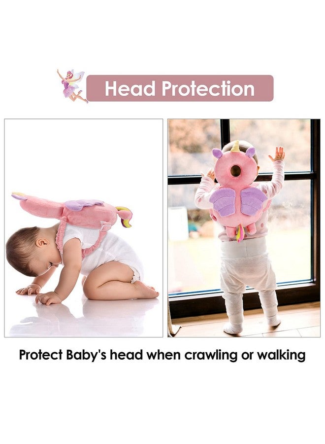 Umtiti Baby Head Protector Pad Safety Pad for Walking & Crawling, Toddlers Head Safety Adjustable Back-Pack,Pink Unicorn (US) - Image 4