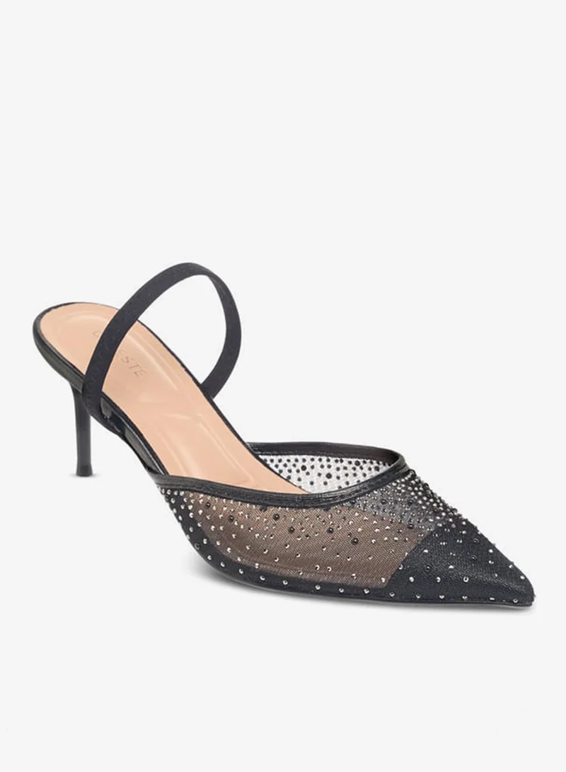 سيليست أحذية نسائية مدببة مزينة بكعب خنجر