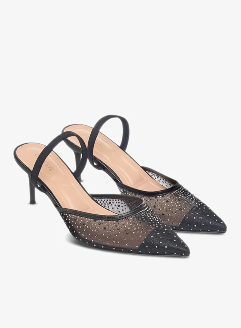 سيليست أحذية نسائية مدببة مزينة بكعب خنجر