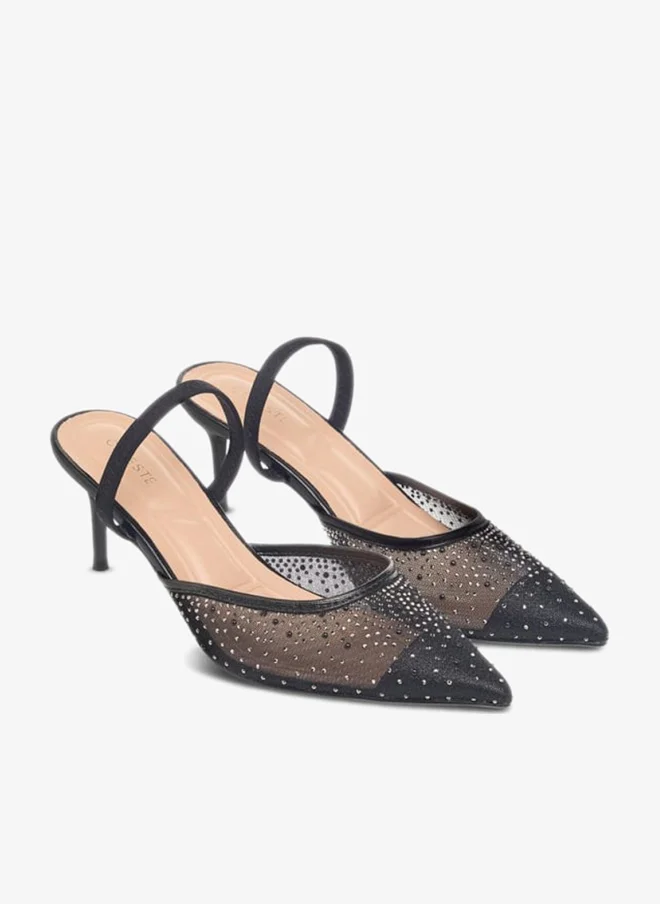 سيليست أحذية نسائية مدببة مزينة بكعب خنجر