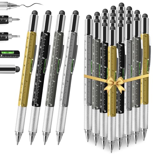 HOFASON Fathers Day Dad Gifts Bulk 24 PCS 6 in1 Multitool Multi Tool Pen Small Bulk Gifts for Men Adults Dad Husband Christmas Stocking Stuffers Party Favors Prizes for Adults Cool Gadgets - Image 1