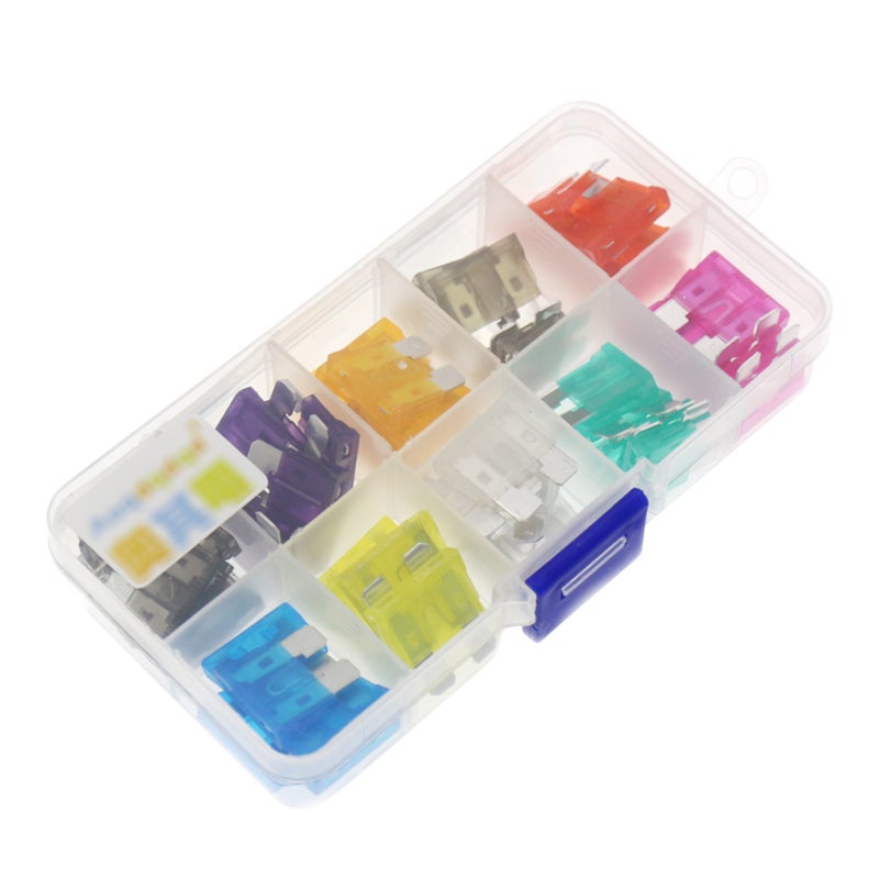 Automotive Blade Fuses 50PCS Color Coded Amperage Marked - Silver Plated Corrosion Resistant Fuse Kit for Car RV Truck Motorcycle Boat - Image 4