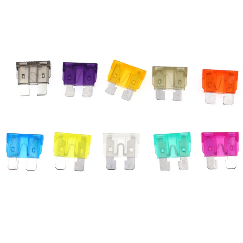 Automotive Blade Fuses 50PCS Color Coded Amperage Marked - Silver Plated Corrosion Resistant Fuse Kit for Car RV Truck Motorcycle Boat - Image 2