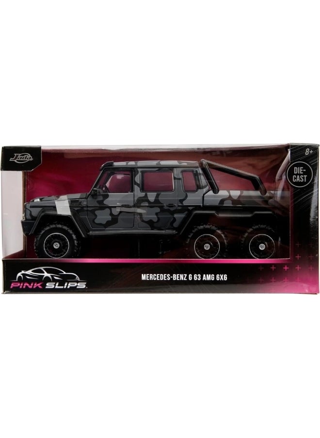 JADA Jada Pink Slips Mercedes-Benz G 63 AMG 6x6 Die-cast Pickup Truck (1:24, Gray Camouflage)  - Image 1