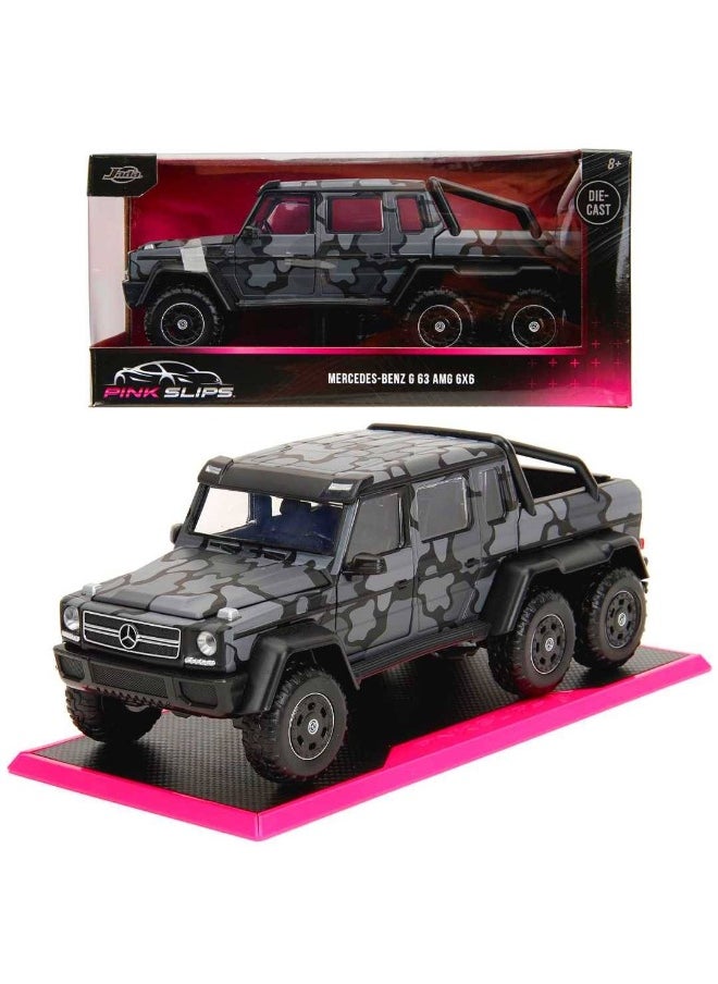 JADA Jada Pink Slips Mercedes-Benz G 63 AMG 6x6 Die-cast Pickup Truck (1:24, Gray Camouflage)  - Image 2